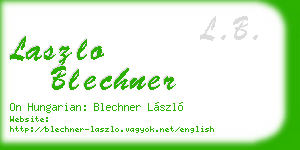 laszlo blechner business card